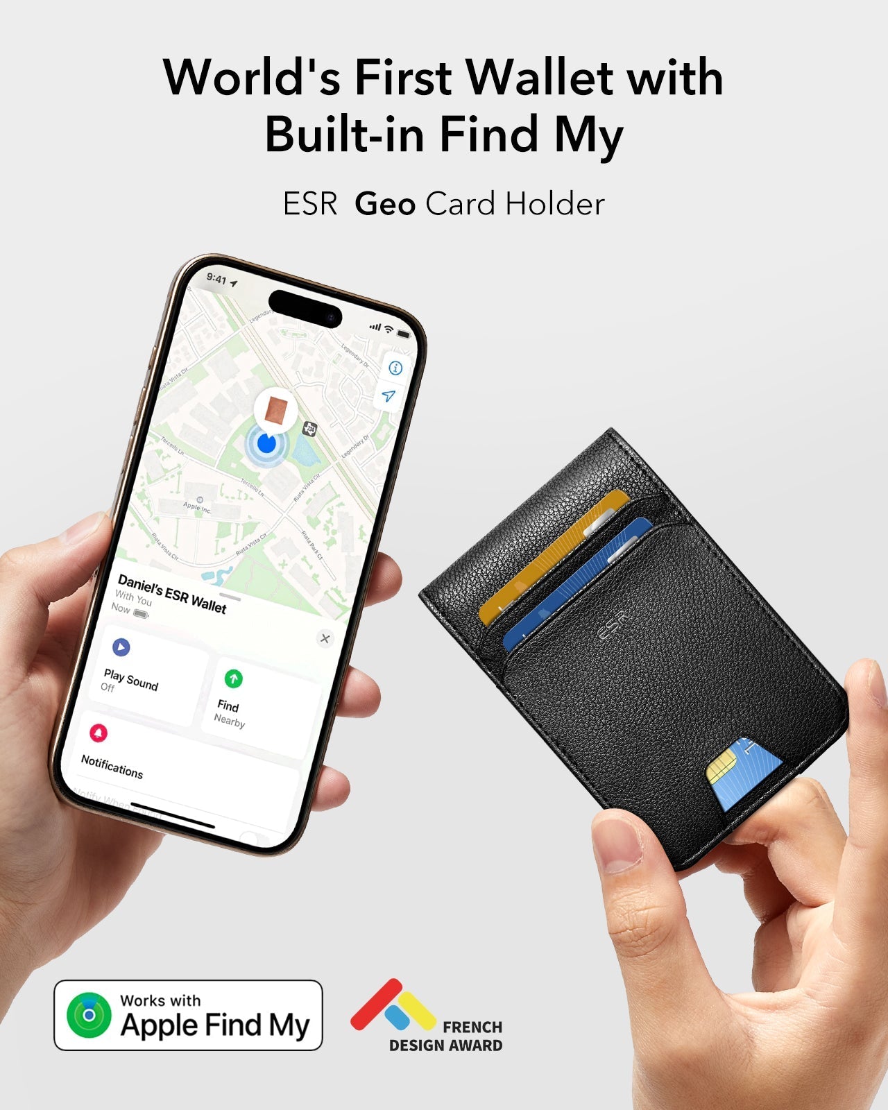 Geo Card Holder - Black Carbon Fiber ESR ESR
