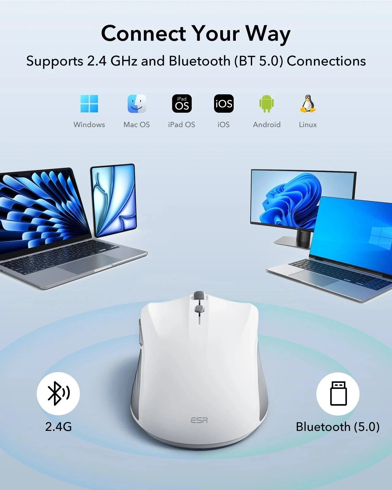 ESR MagMouse™ Wireless Mouse - White ESR ESR