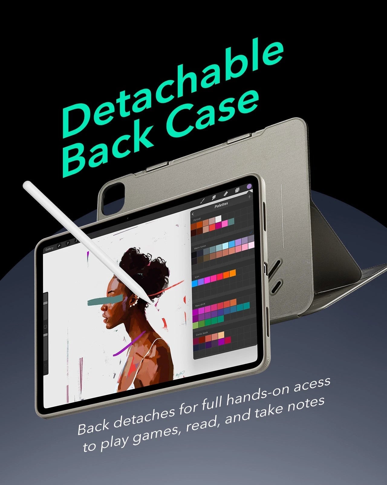 iPad Pro 11″ (2025) Shift Magnetic Case with Pencil Bundle - Titanium ESR ESR