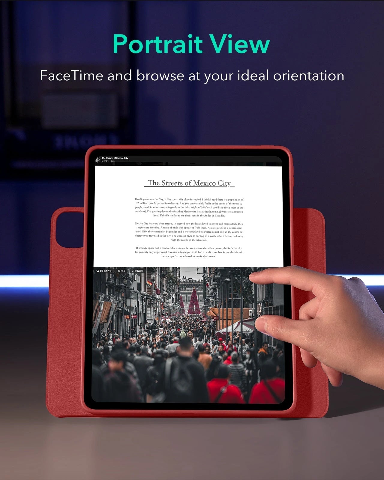 iPad Pro 13″ (2025) Shift Magnetic Case with Pencil Bundle - Red ESR ESR