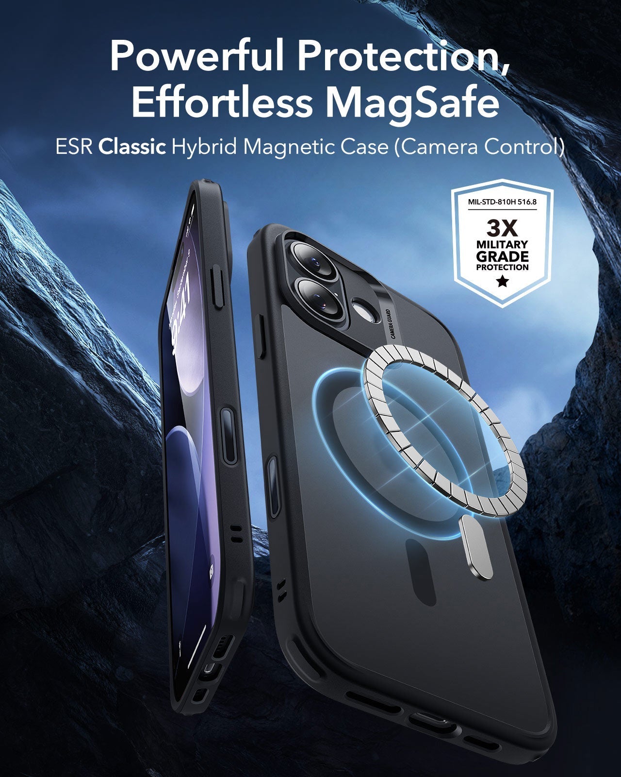 ESR iPhone 17 Magsafe Case with Camera Control Frosted Black