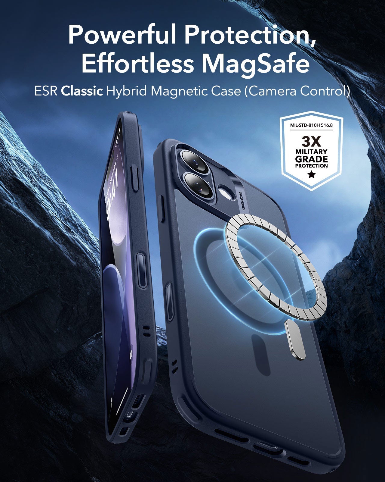 ESR iPhone 17 Magsafe Case with Camera Control Frosted Blue