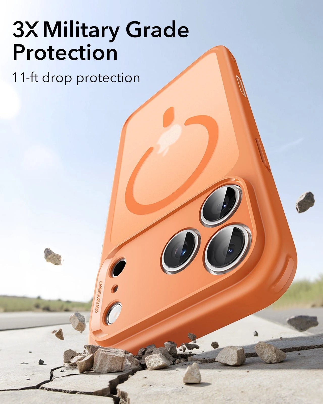 ESR iPhone 17 Pro Magsafe Case with Camera Control Frosted Orange Wireless charging