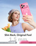 ESR iPhone 17 Pro Magsafe Case with Camera Control Frosted Pink Slim Back