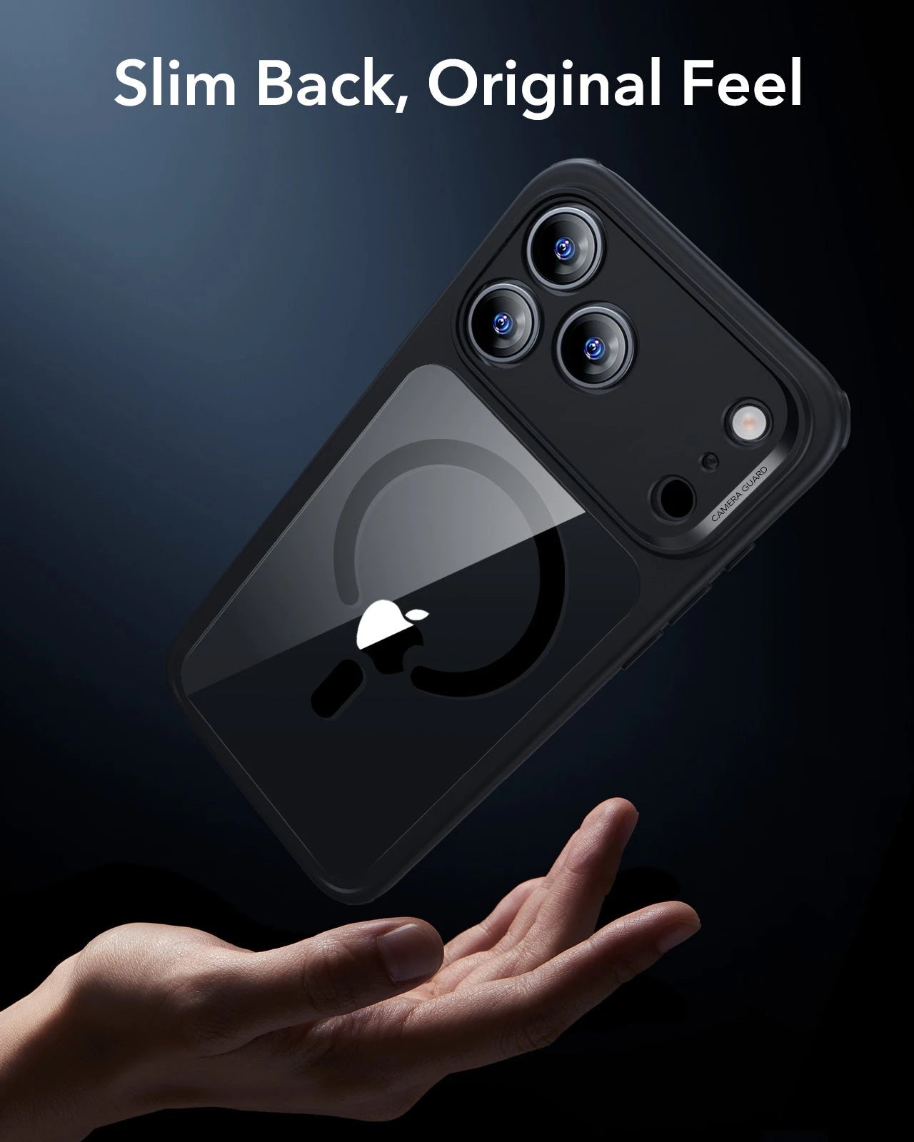 ESR iPhone 17 Pro Max Magsafe Case with Camera Control Clear Black Tough Acrylic Back