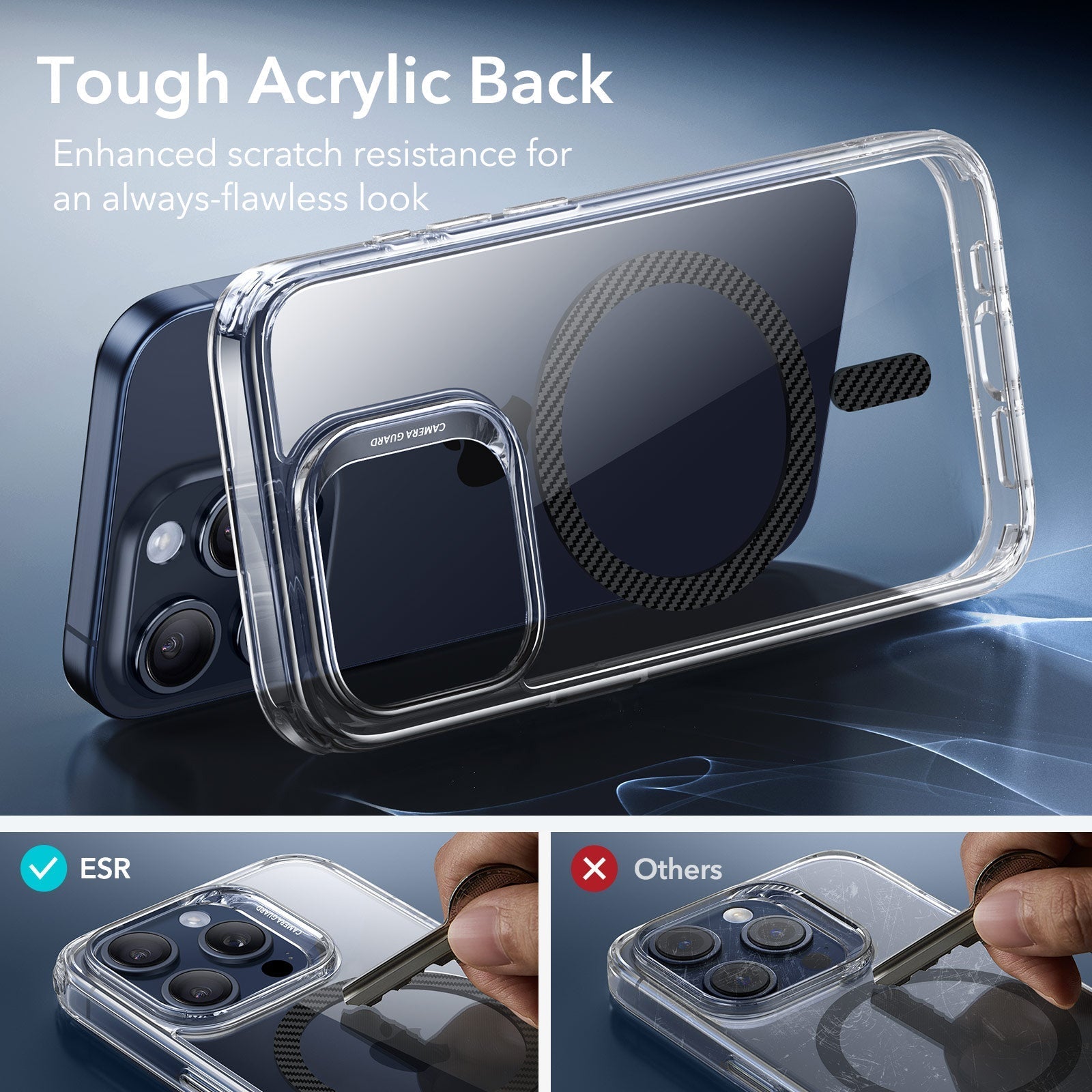 iPhone 15 Pro Classic Hybrid Case (HaloLock) - Carbon Fiber ESR ESR