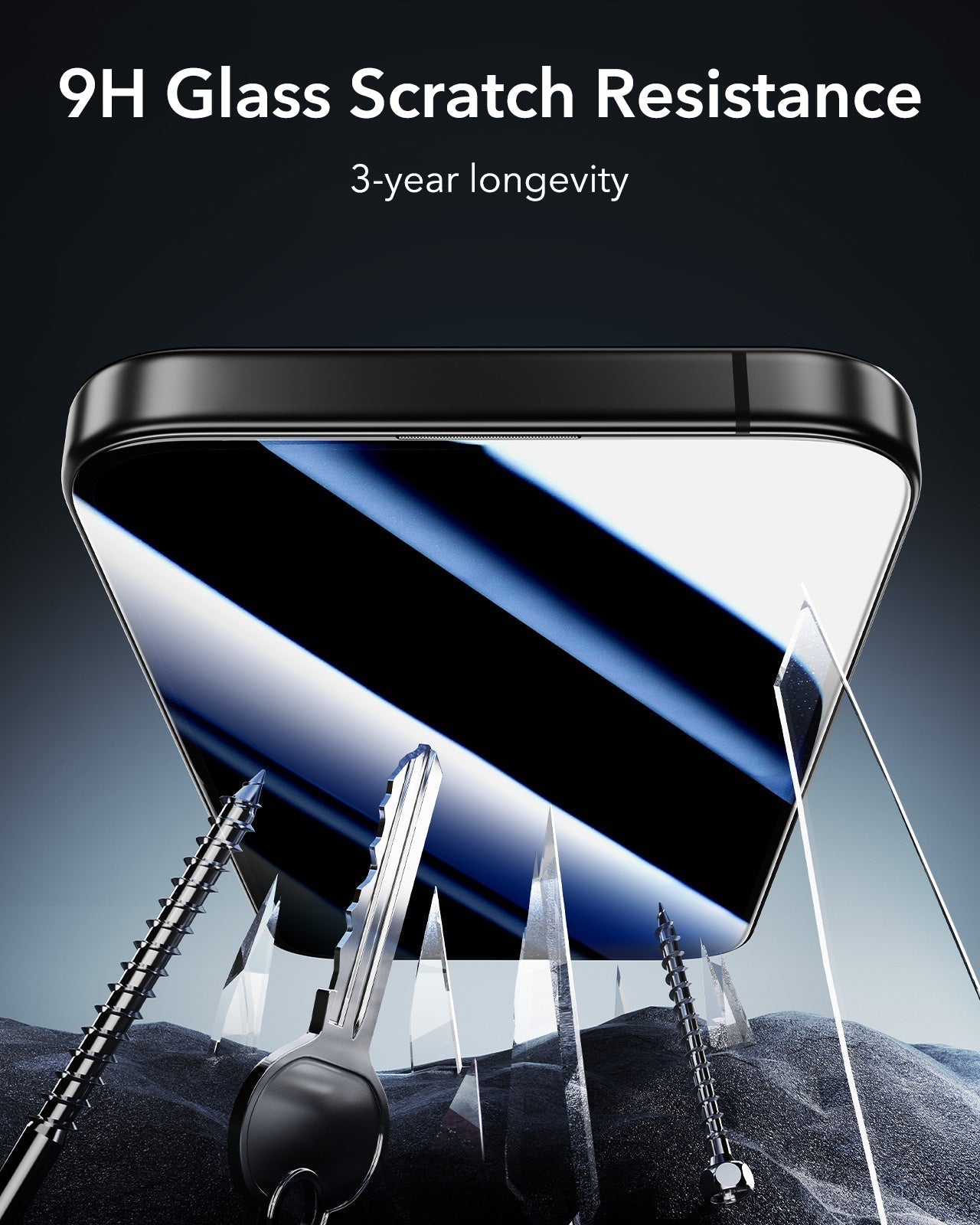 iPhone 16 Classic Hybrid Magnetic Case (Camera Control, Stash Stand) & Privacy Screen Protector Bundle - Clear ESR ESR