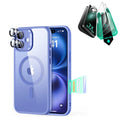 iPhone 16 Classic Hybrid Magnetic Case (Camera Control) & Screen Protection Bundle - Clear Blue ESR ESR