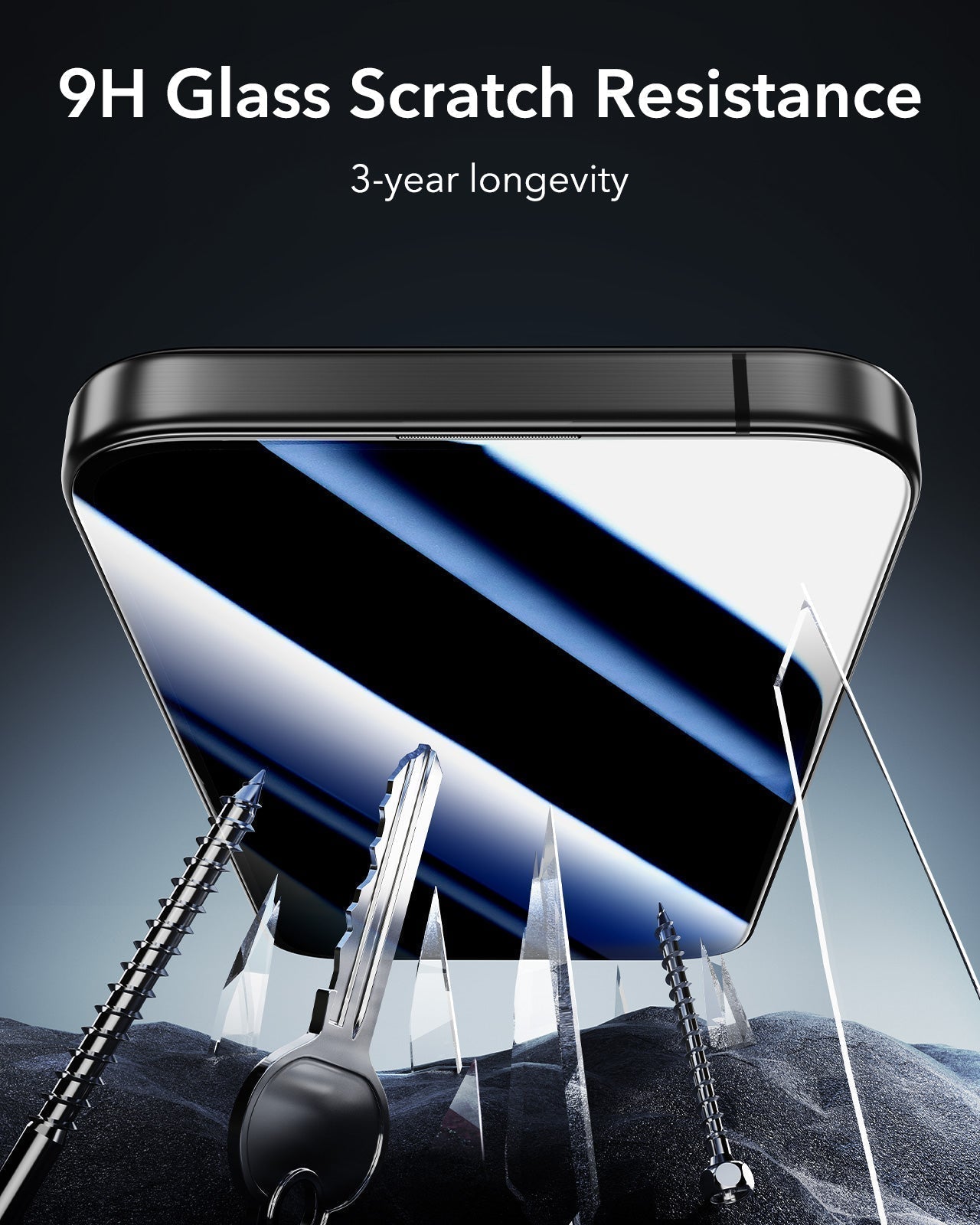 iPhone 16 Pro Classic Hybrid Magnetic Case (Camera Control, Stash Stand) & Privacy Screen Protector Bundle - Clear ESR ESR