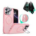 iPhone 16 Pro Classic Hybrid Magnetic Case (Camera Control, Stash Stand) & Privacy Screen Protector Bundle - Frosted Pink ESR ESR
