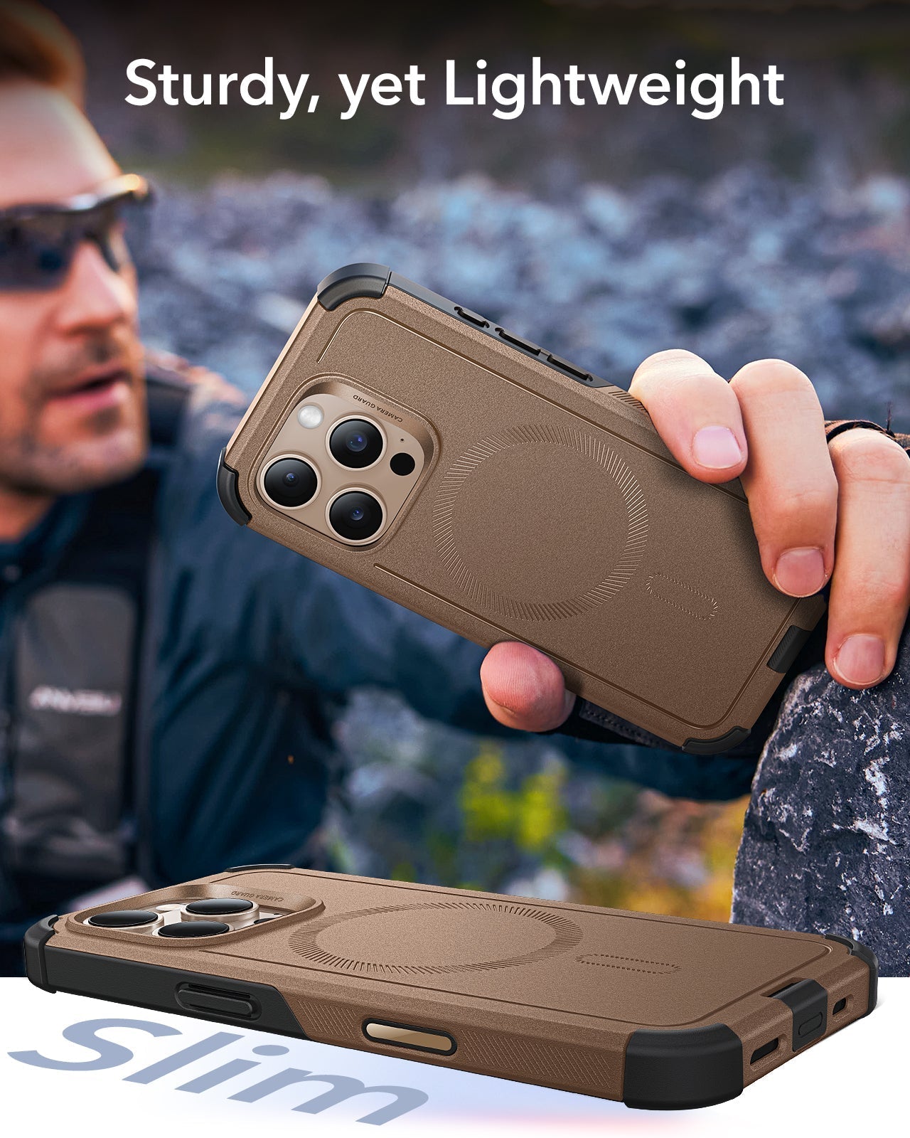 iPhone 16 Pro Cyber Tough Magnetic Case (Camera Control) - Desert Titanium ESR ESR