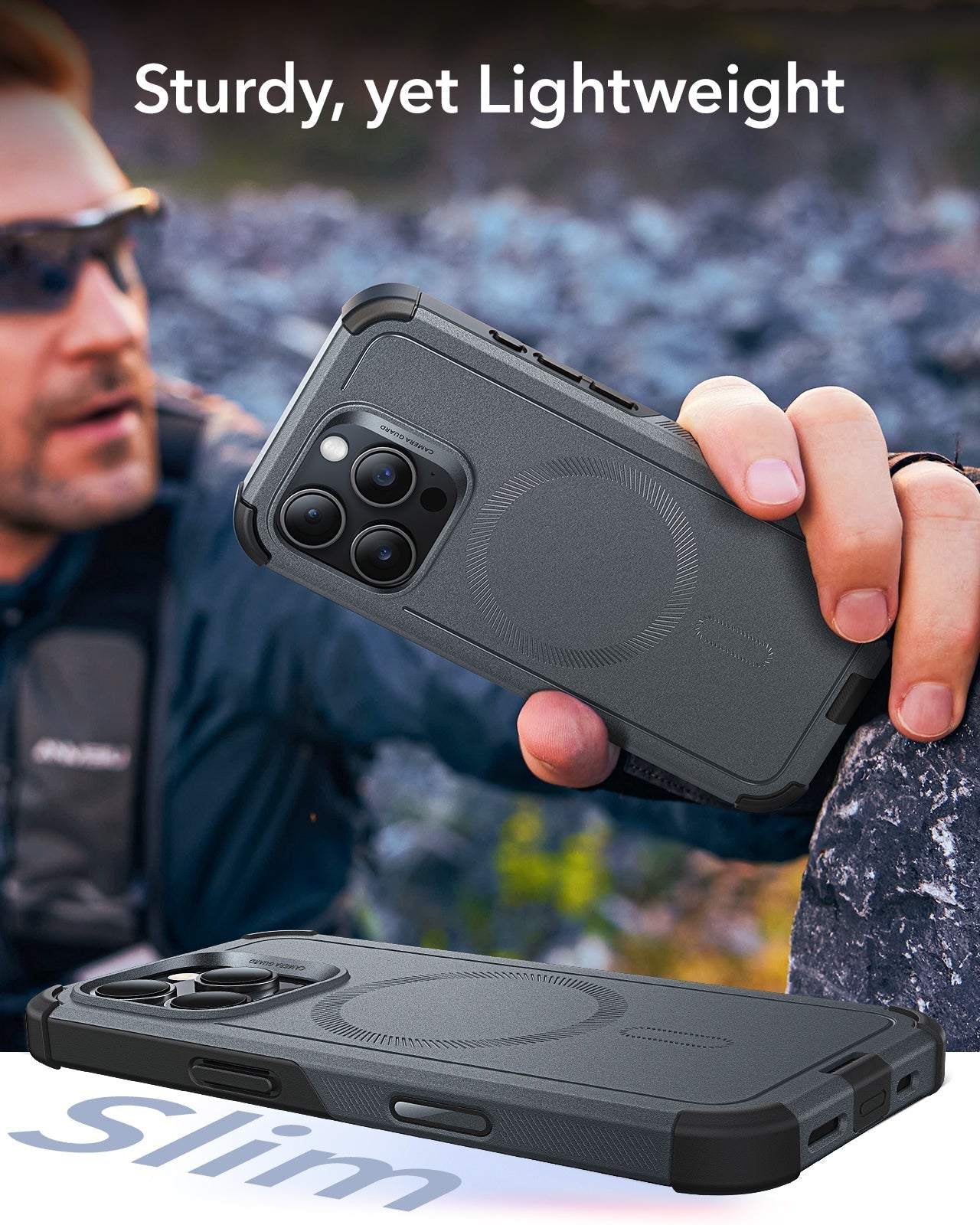 iPhone 16 Pro Cyber Tough Magnetic Case (Camera Control) - Grey ESR ESR