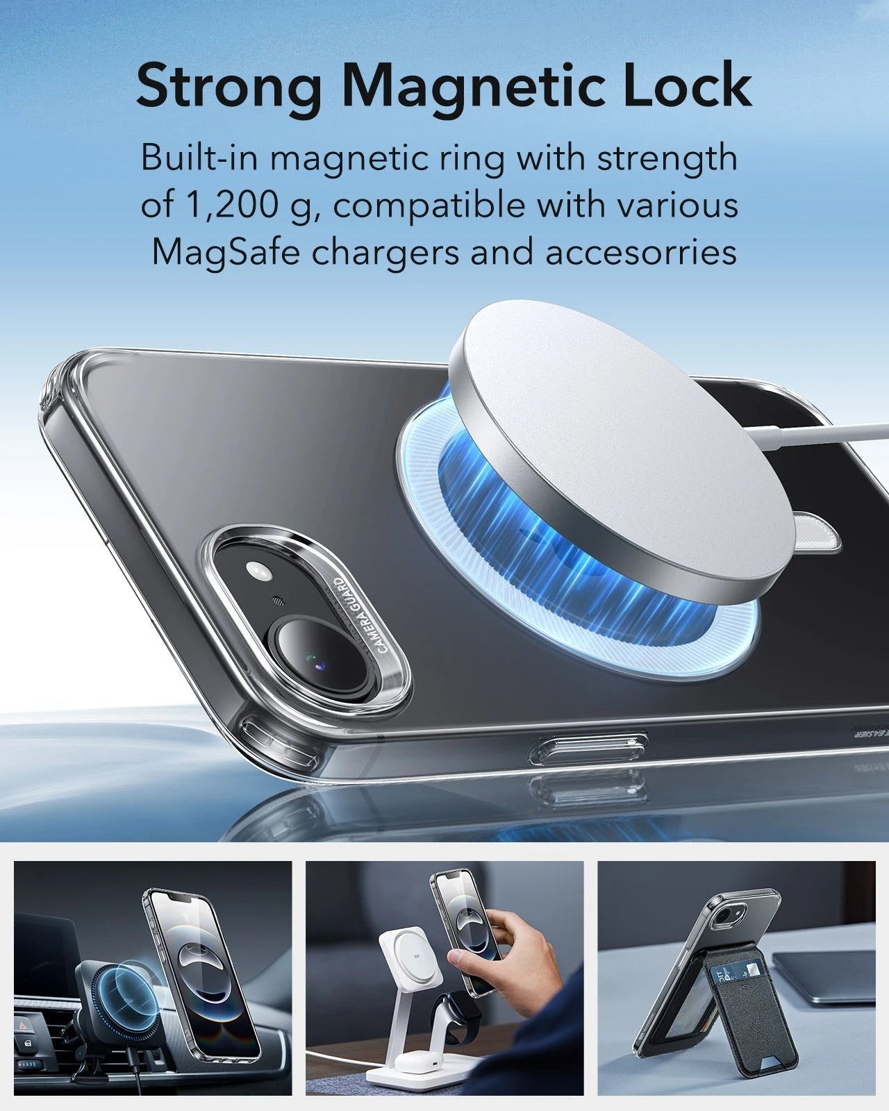 iPhone 16e HaloLock Zero Clear Case - Frosted Black ESR ESR
