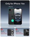 iPhone 16e HaloLock Cyber Tough Case Protection Bundle - Black - ESR