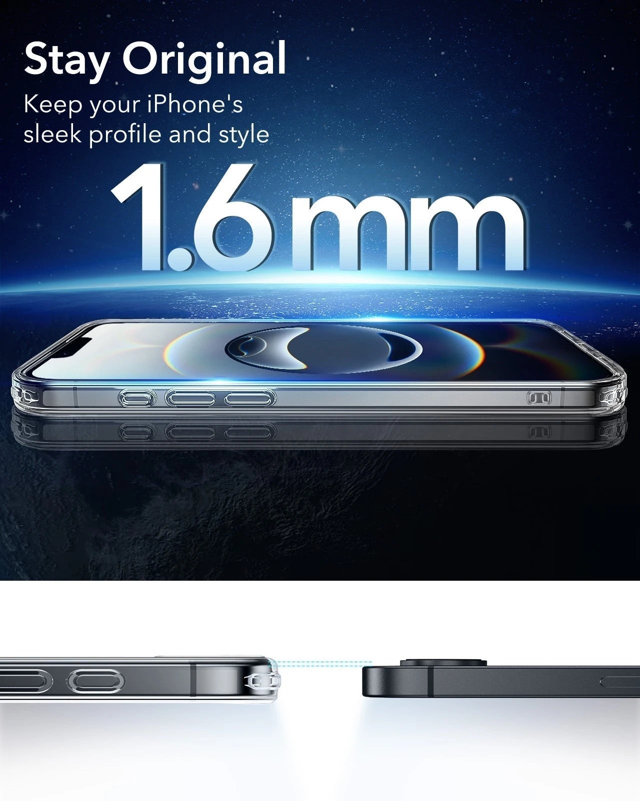 iPhone 16e HaloLock Classic Hybrid Case - Clear ESR ESR