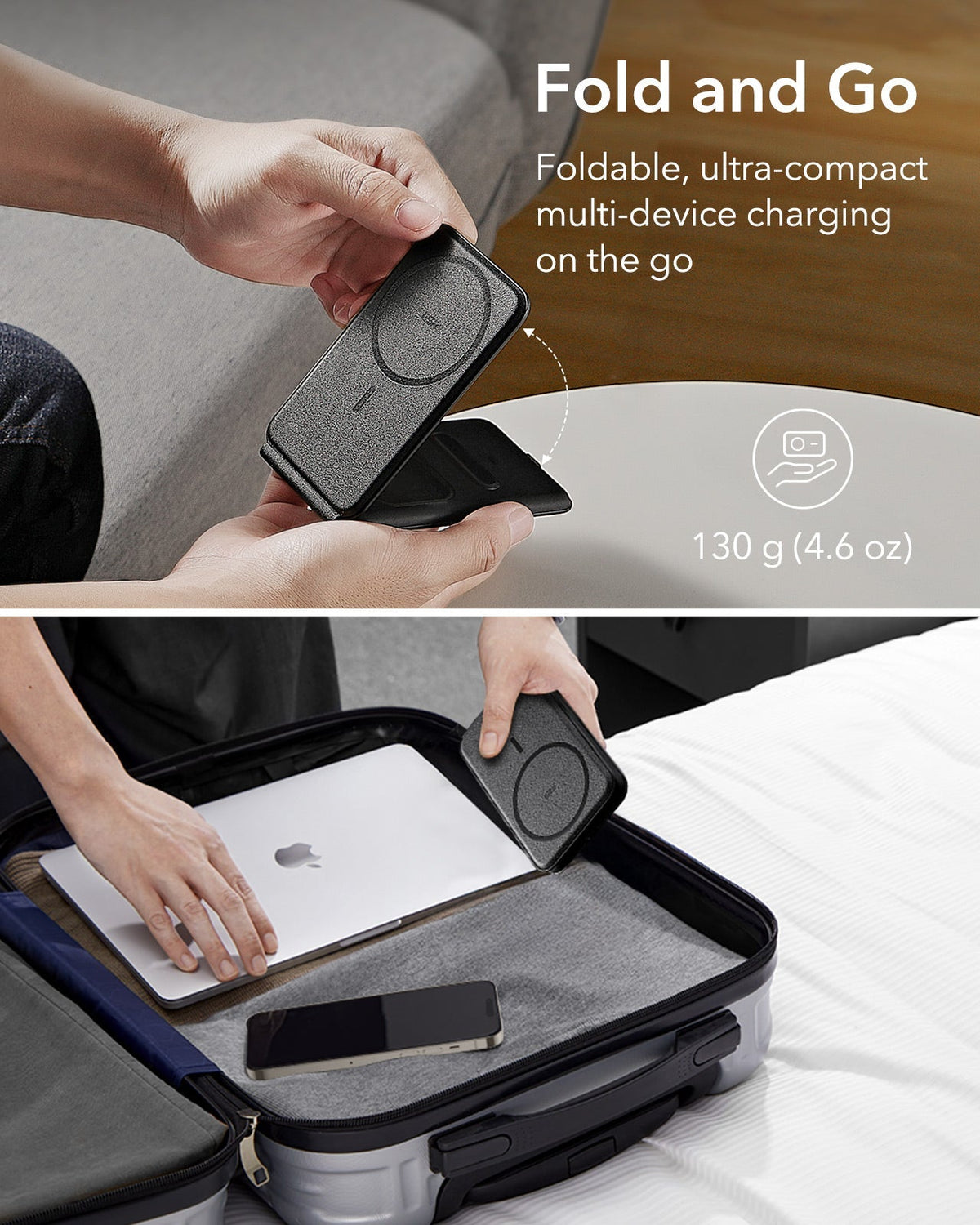 15W 3-in-1 Travel Wireless Charging Set - Black - UK Plug ESR ESR