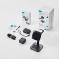 25W CryoBoost 3-in-1 Magnetic Charger (Qi2) and AirPods Pro 3 Orbit Hybrid Case Bundle - US Plug–White