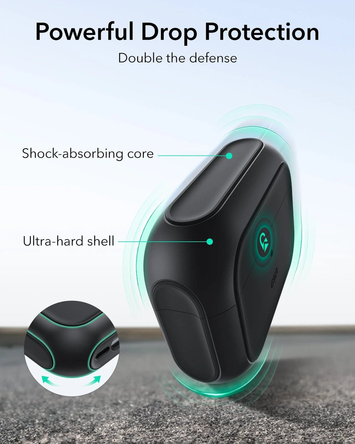 25W CryoBoost Foldable 3-in-1 Magnetic Charger and AirPods Pro 3 Orbit Hybrid Case Bundle – EU Plug-Black ESR ESR