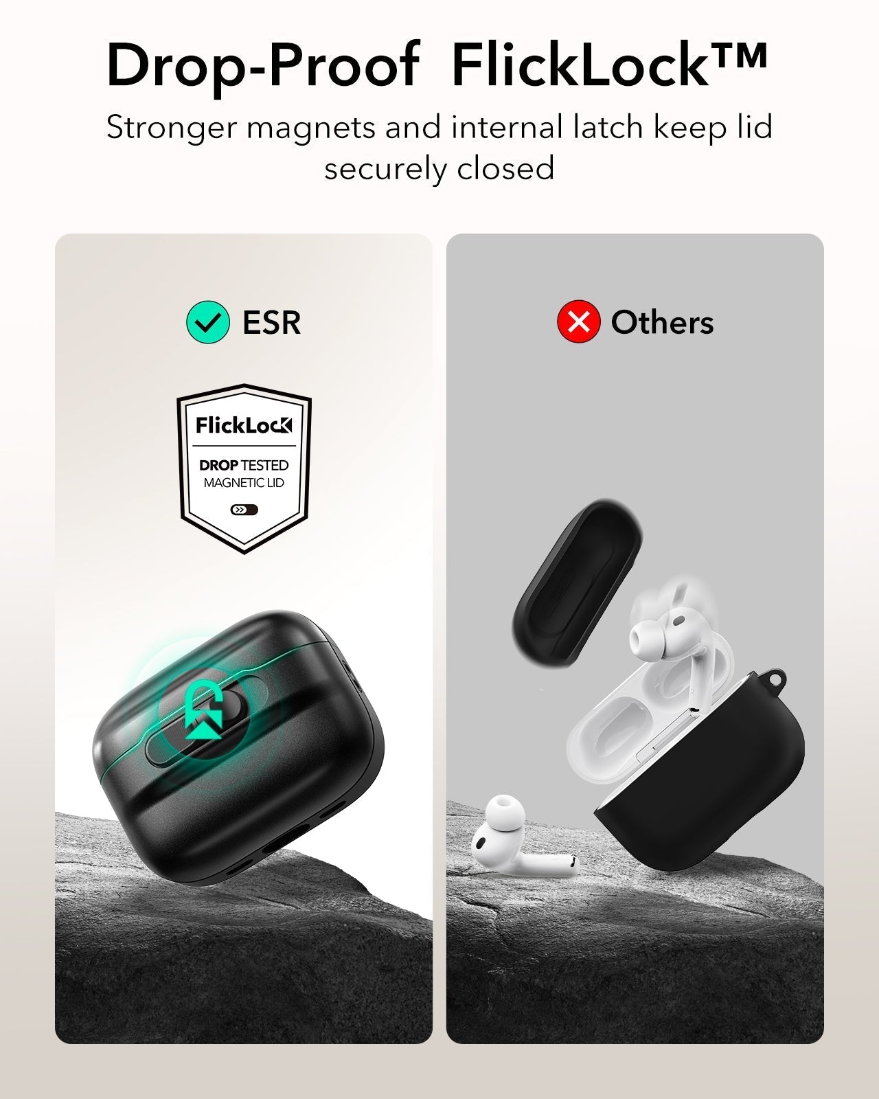 25W CryoBoost Foldable 3-in-1 Magnetic Charger and AirPods Pro 3 Pulse FlickLock Case Bundle – EU Plug-Black ESR ESR
