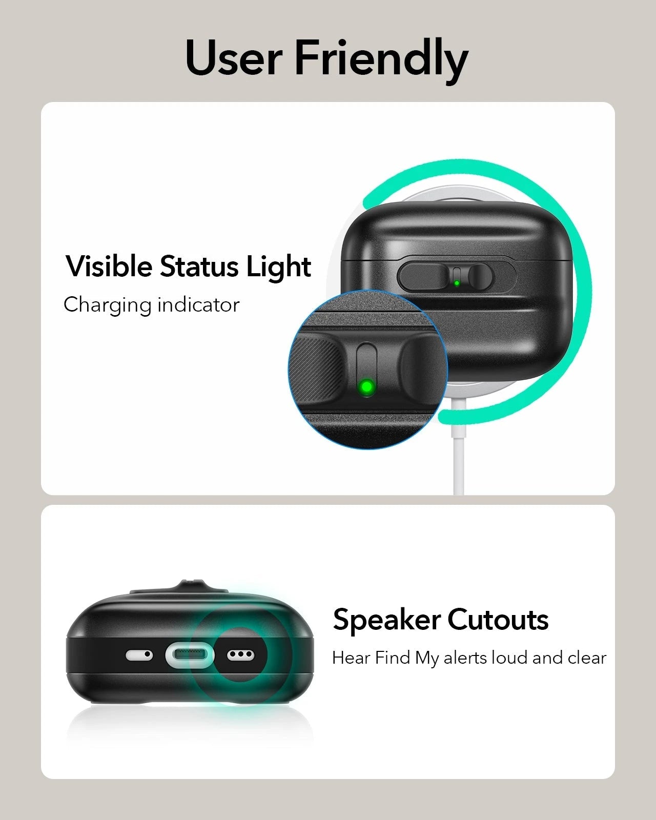 25W CryoBoost Foldable 3-in-1 Magnetic Charger and AirPods Pro 3 Pulse FlickLock Case Bundle – EU Plug-Black ESR ESR