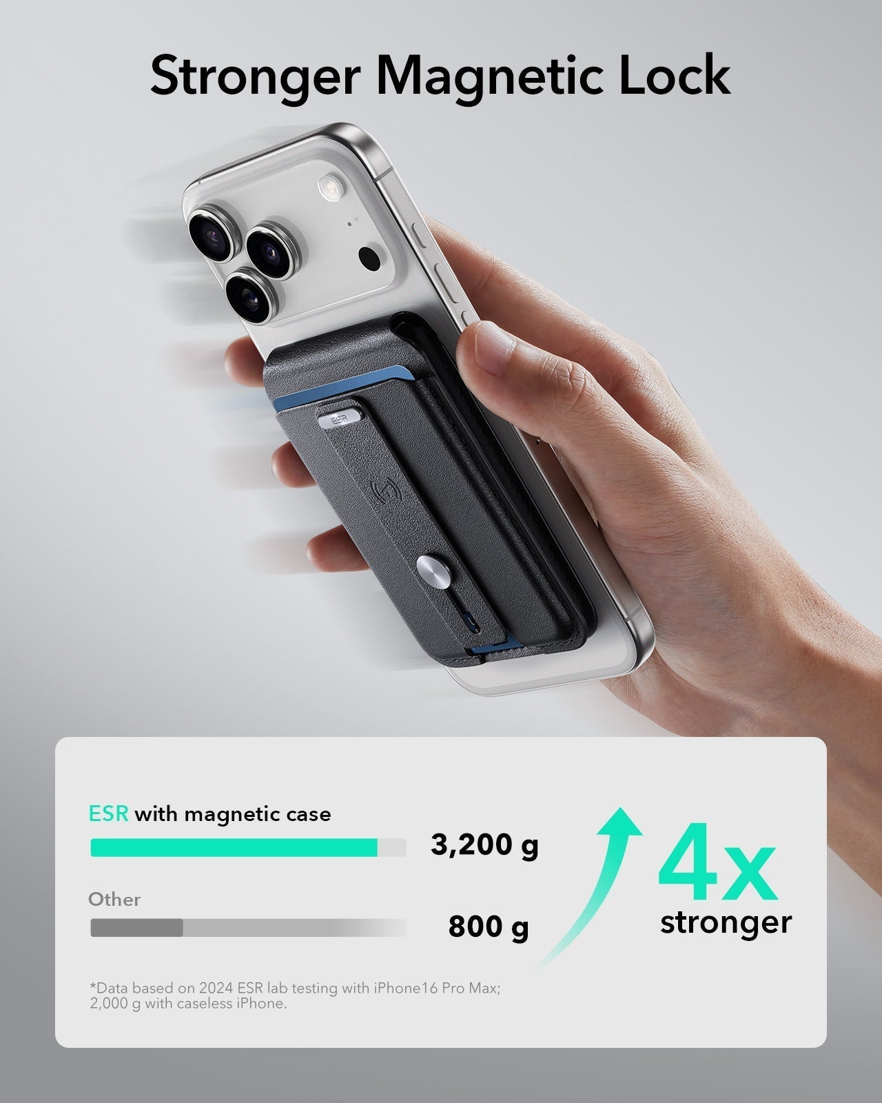 25W CryoBoost Foldable 3-in-1 Magnetic Charger and Wallet Stand Bundle - EU Plug-Black ESR ESR