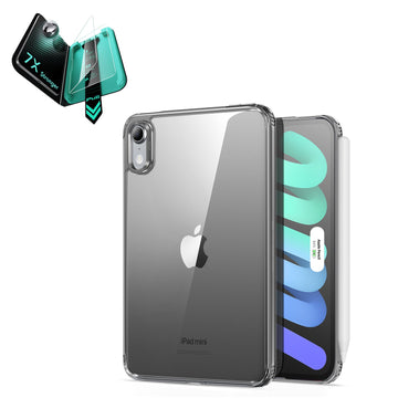 iPad mini (A20 Pro) Classic Hybrid Back Protection Bundle - Clear Black