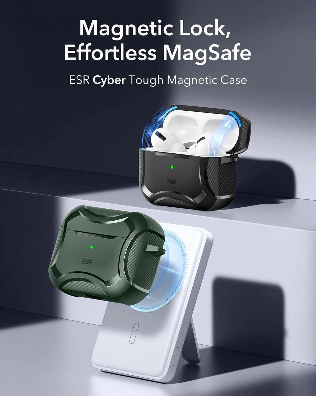 AirPods 5 Cyber Tough Magnetic Case - Green ESR ESR