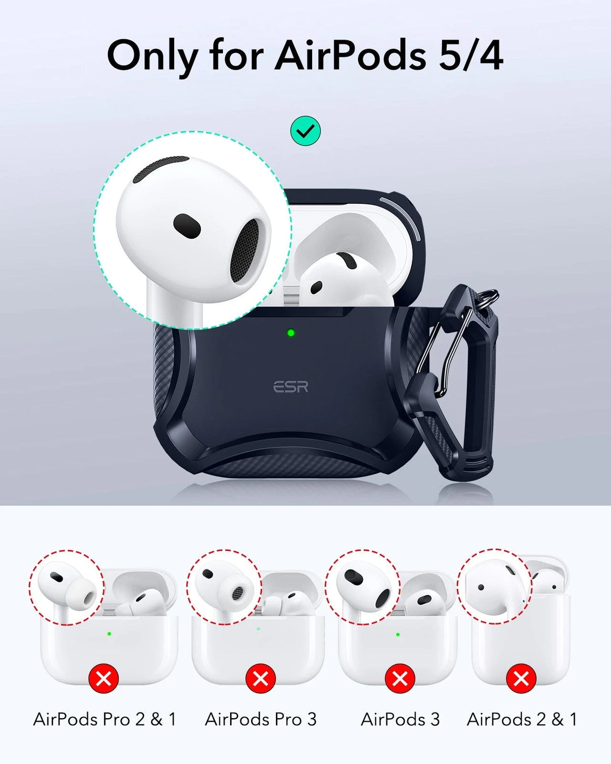 AirPods 5 Cyber Tough Magnetic Case - Navy Blue ESR ESR