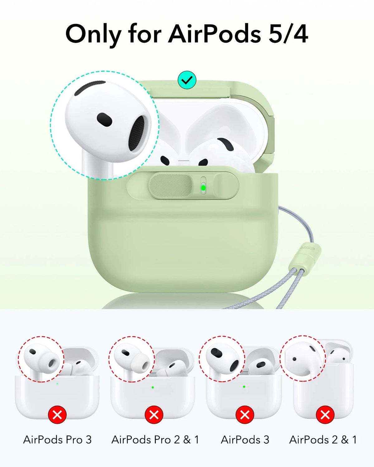 AirPods 5 Pulse FlickLock Magnetic Case - Light Green ESR ESR