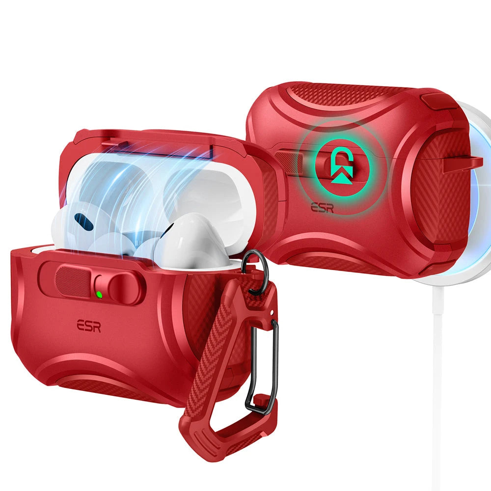 AirPods Pro 3 Cyber FlickLock Charging Case Red