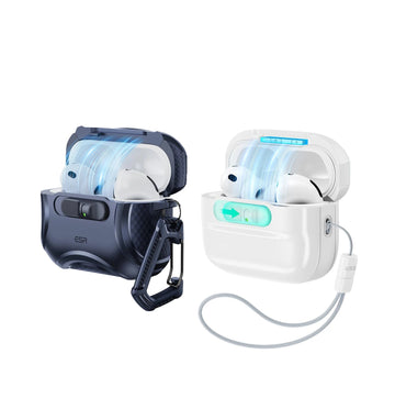 AirPods Pro 3 Dual Style Security Lock Bundle - Navy Blue & White ESR ESR