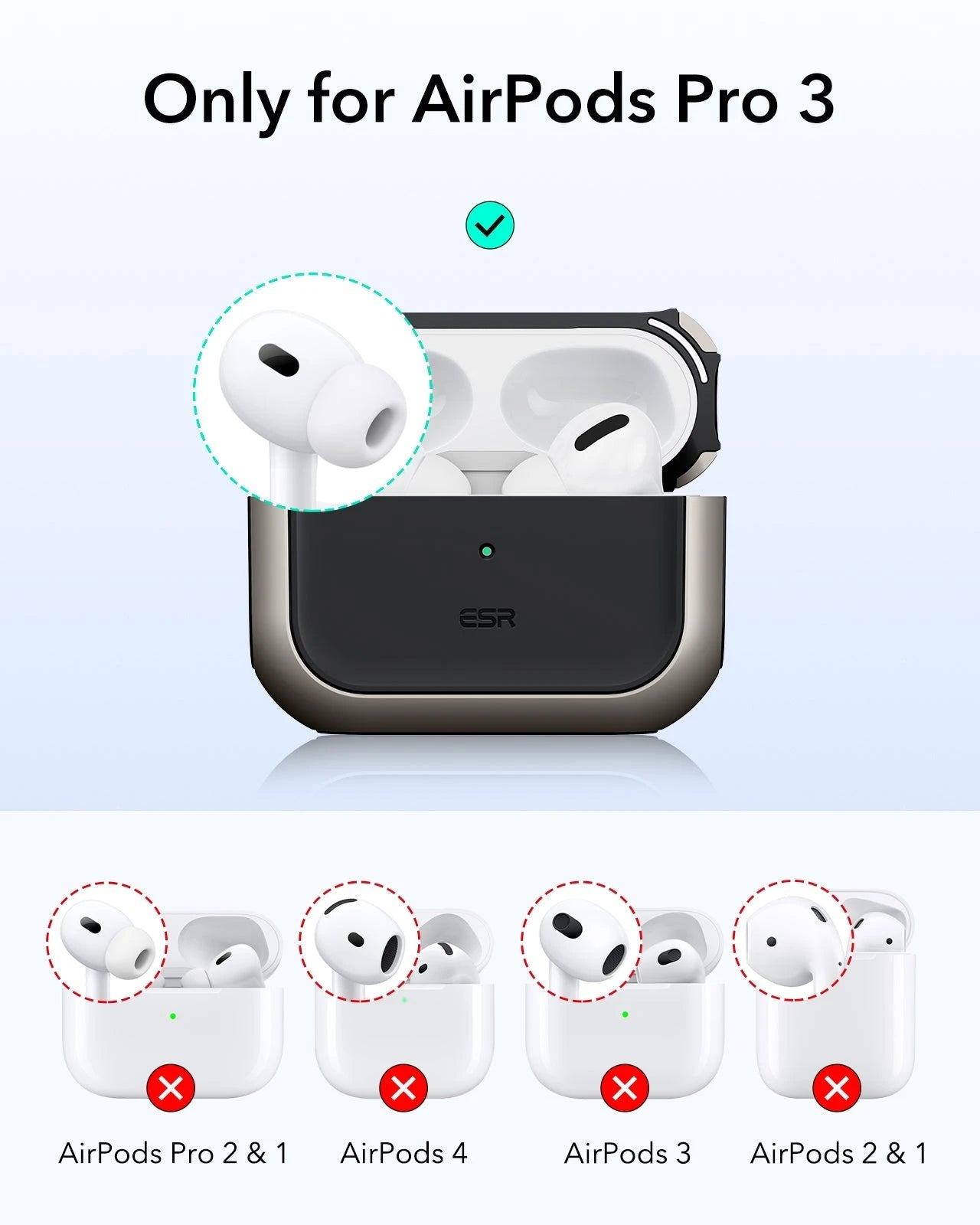 AirPods Pro 3 Oribt Hybird Magnetic Case - Titanium ESR ESR