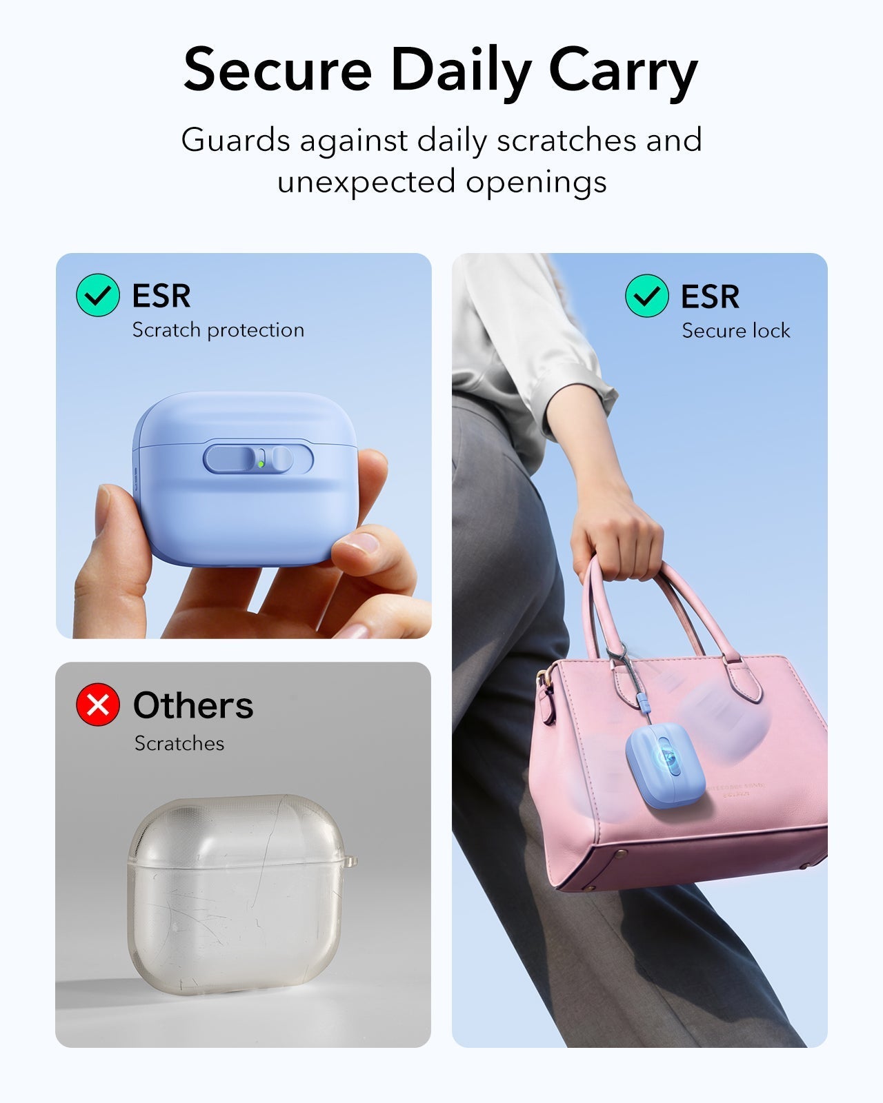 Light Blue AirPods Pro 3 Wireless MagS Case Cover with Lanyard | ESR Pulse