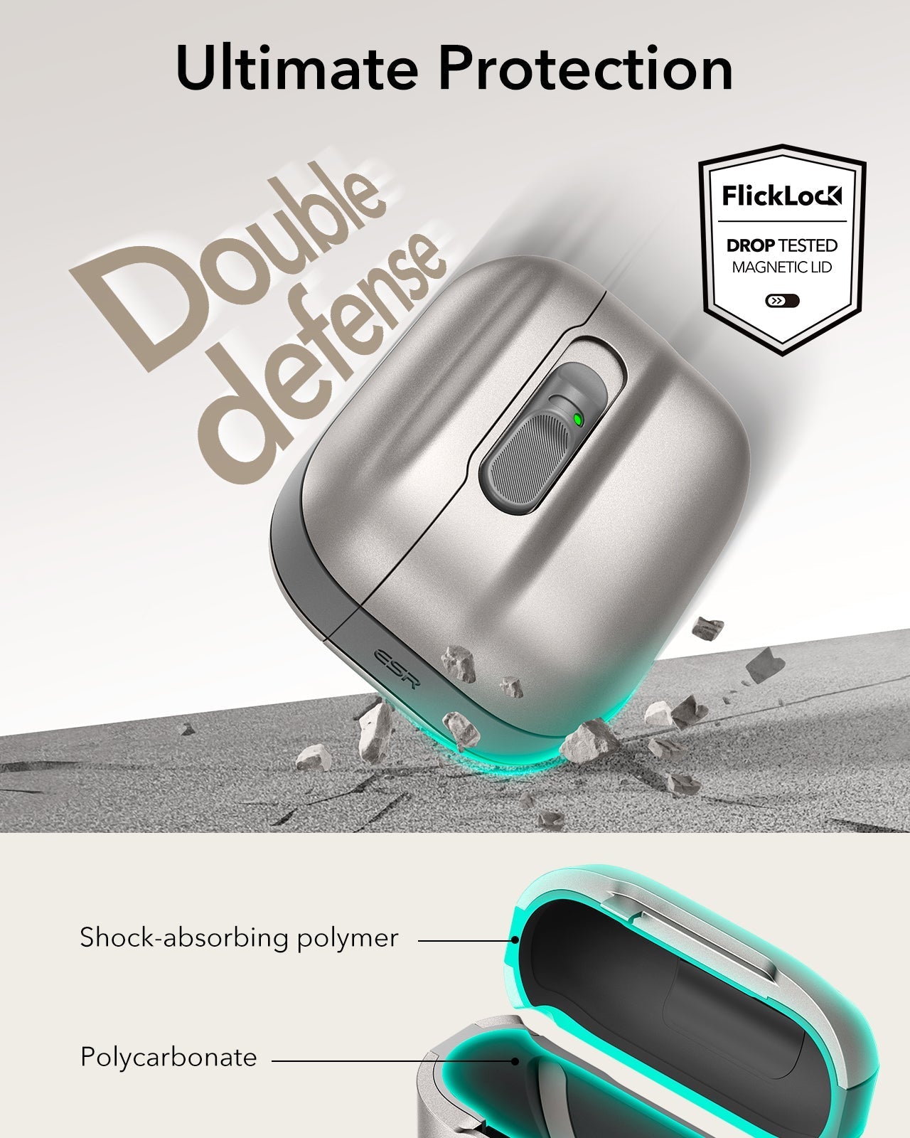 AirPods Pro 3 Pulse FlickLock Charging Case Cover Titanium ultimate Protection