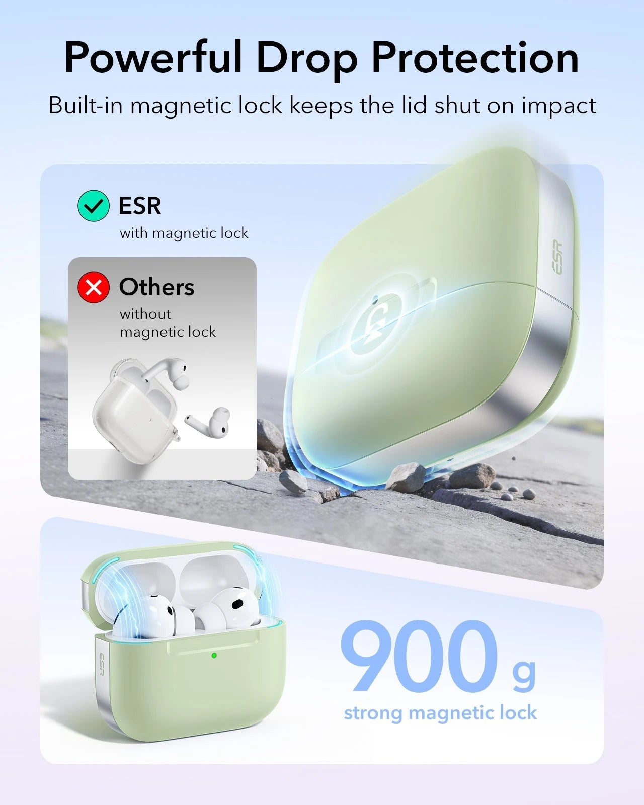 AirPods Pro 3 Pulse Lite Magnetic Case - Light Green ESR ESR