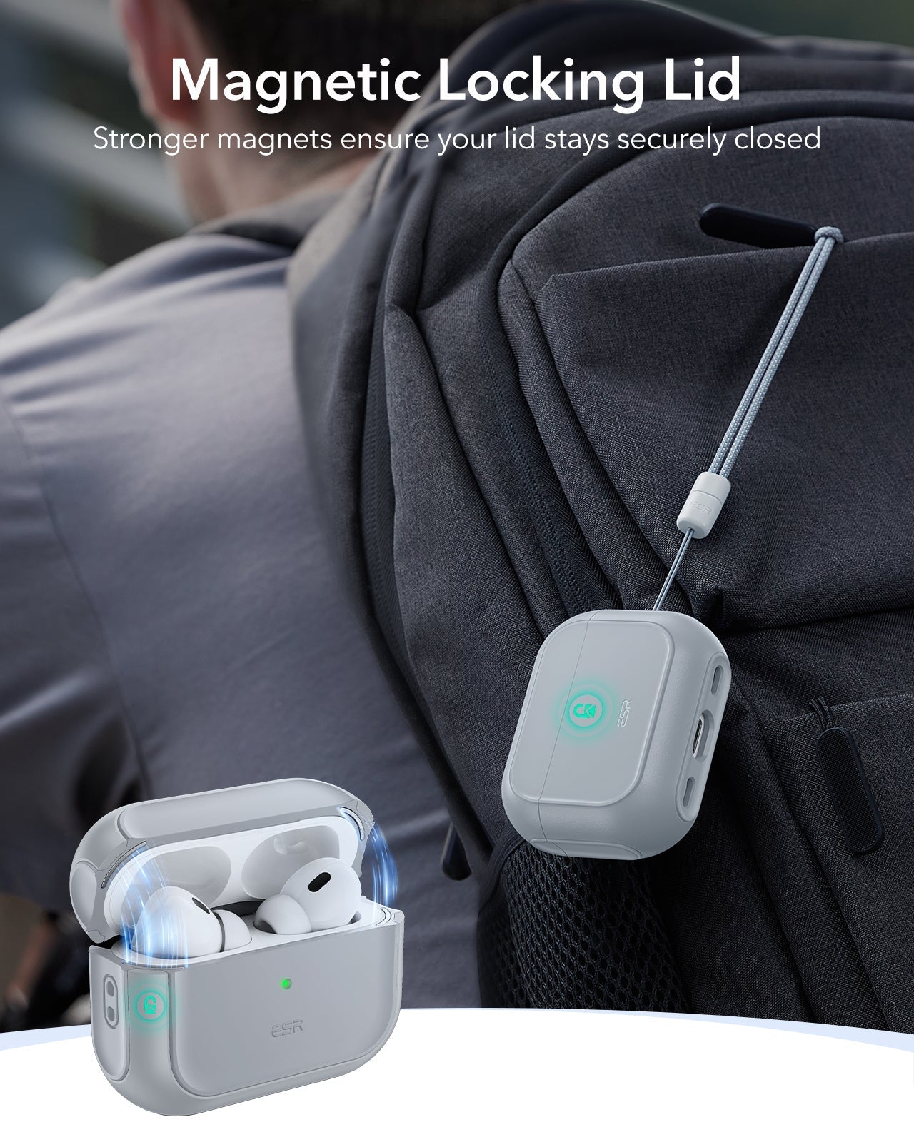 AirPods Pro (2023/2022/2019) Orbit Hybrid Case (HaloLock) - Gray ESR ESR