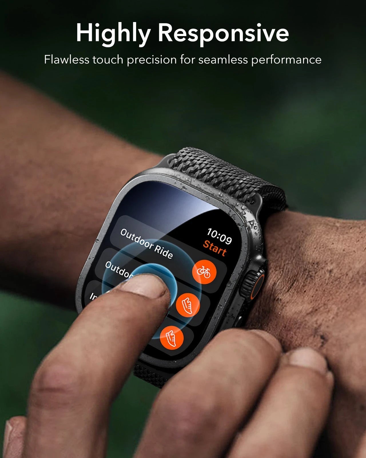 ESR Apple Watch Ultra 3 2025 Screen Protector Black Highly Responsive