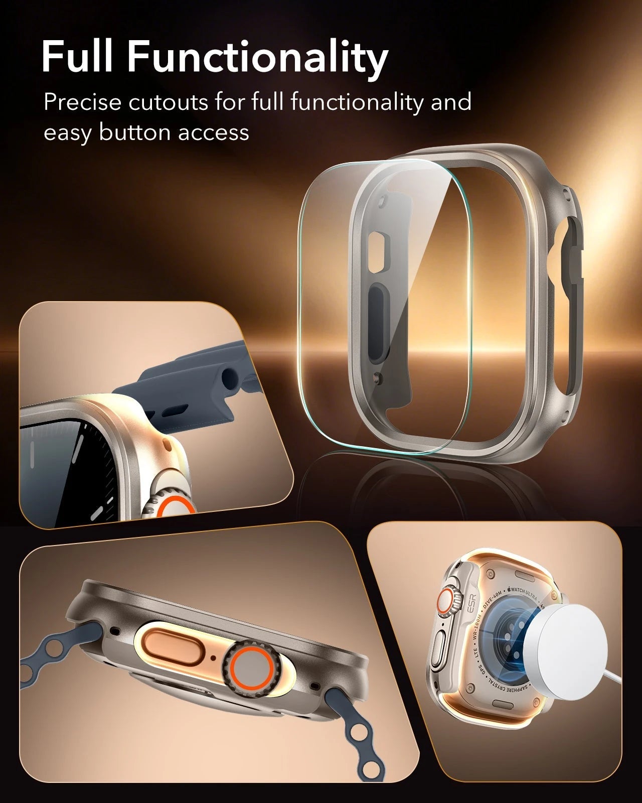 Apple Watch Ultra 3 Armorite® Pro Protection Set - Titanium ESR ESR