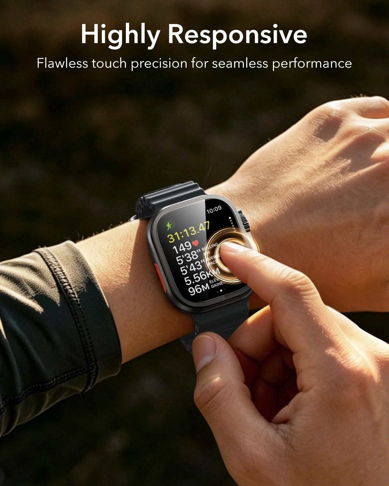 Apple Watch Ultra 3 Armorite® Pro Screen Protector (Bezel) - Black ESR ESR