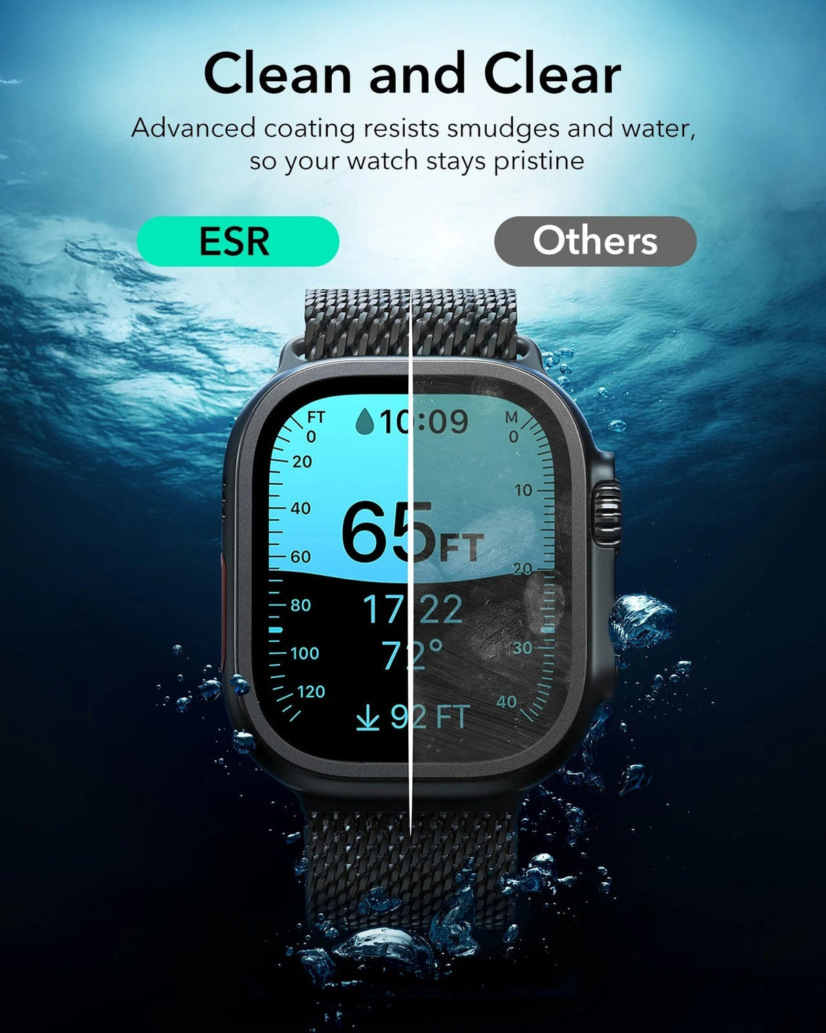 Apple Watch Ultra 4 Armorite Screen Protector (Bezel) - Black ESR ESR
