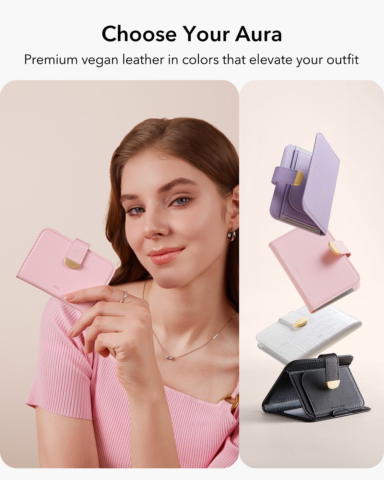 Aura Clutch Magnetic Wallet - Pink ESR ESR