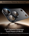 ESR Black iPhone 18 Pro Corning Glass Camera Lens Protector Full Camera Coverage.  Total Peace of Mind.