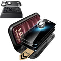 Black iPhone 18 Pro Corning Glass Privacy Screen Protector with Full Coverage Camera Lens Protector