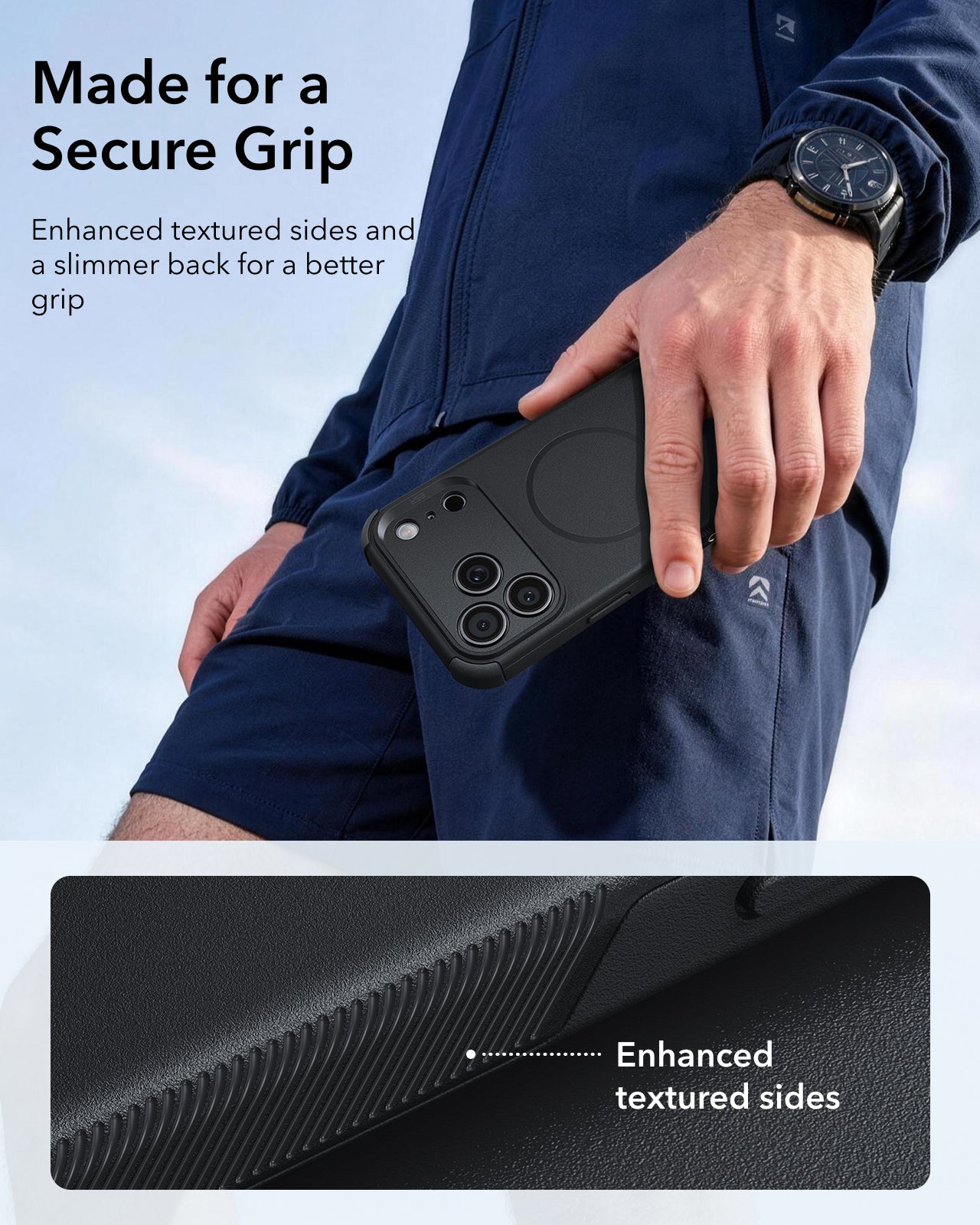Black iPhone 18 Pro Max Case Tough Phone Case with Magsafe  Made for a Secure Grip