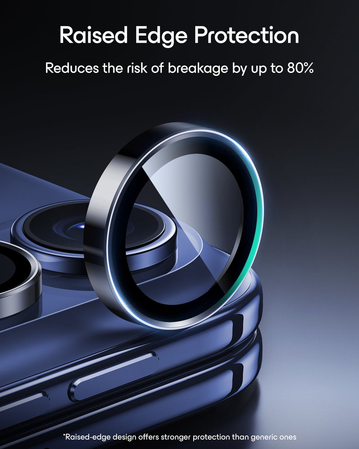 esr Black iPhone Duo Armorite Camera Lens Protector Raised Edge Protection