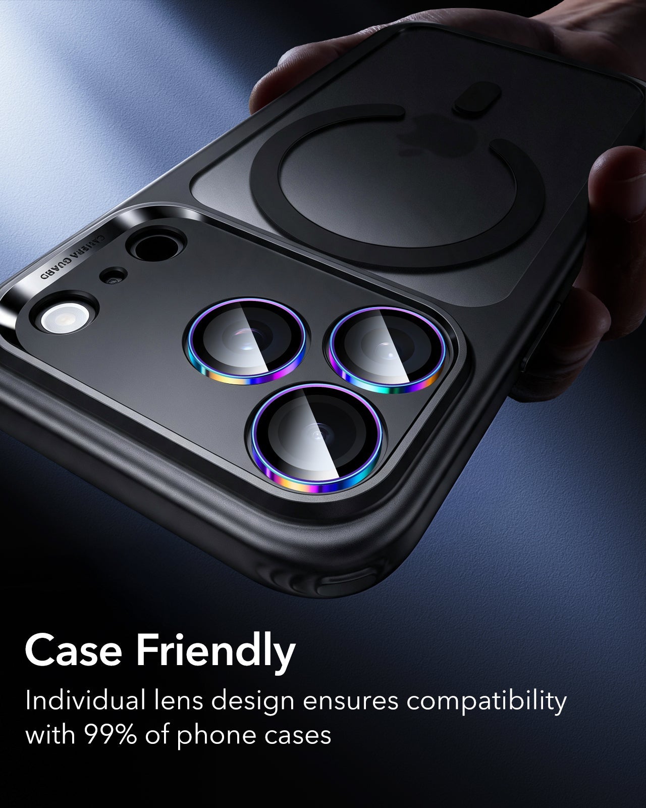 ESR Chromatic iPhone 18 Pro/Pro Max Armorite Camera Lens Protector Case Friendly