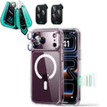 CleariPhone 18 Pro Max Magsafe Slim Phone Case with armorite tempered glass screen protector and camera lens protector