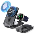CryoBoost Foldable 3-in-1 Magnetic Charging Station  (25W) – JP Plug-Frosted Graphite ESR ESR