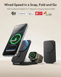 CryoBoost Foldable 3-in-1 Magnetic Charging Station  (25W) – Wired-Speed in a snap,fold and go