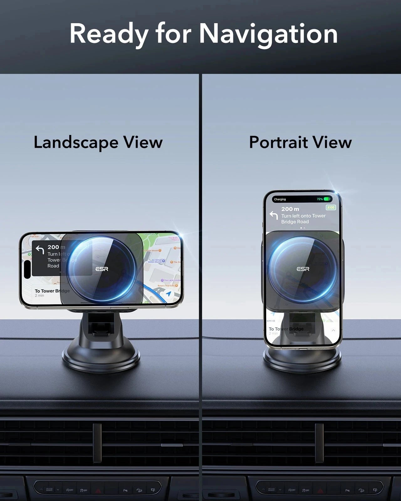 Dashboard Wireless Car Charger (HaloLock) - Black ESR ESR